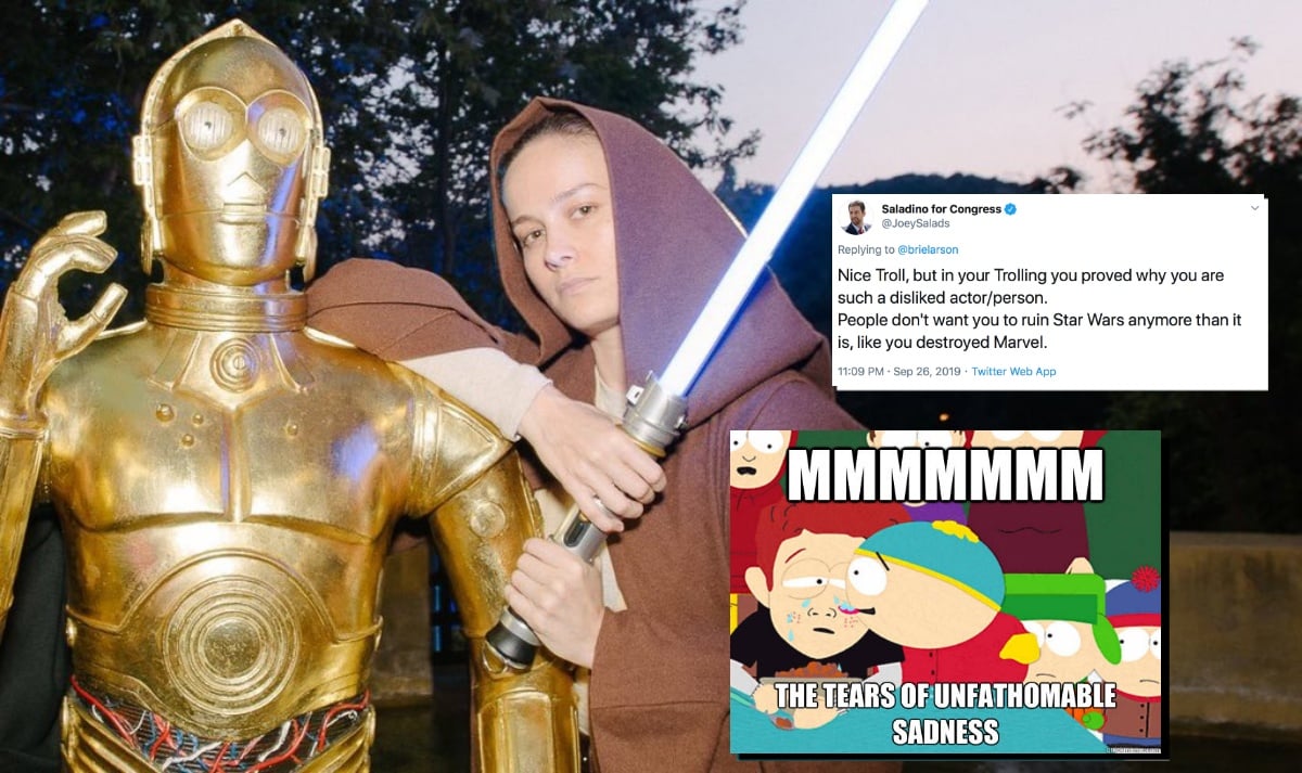 Brie Larson Makes Silly Men Upset on Twitter News at 11