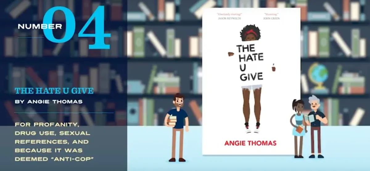 The Hate U Give #4 on most banned 2018
