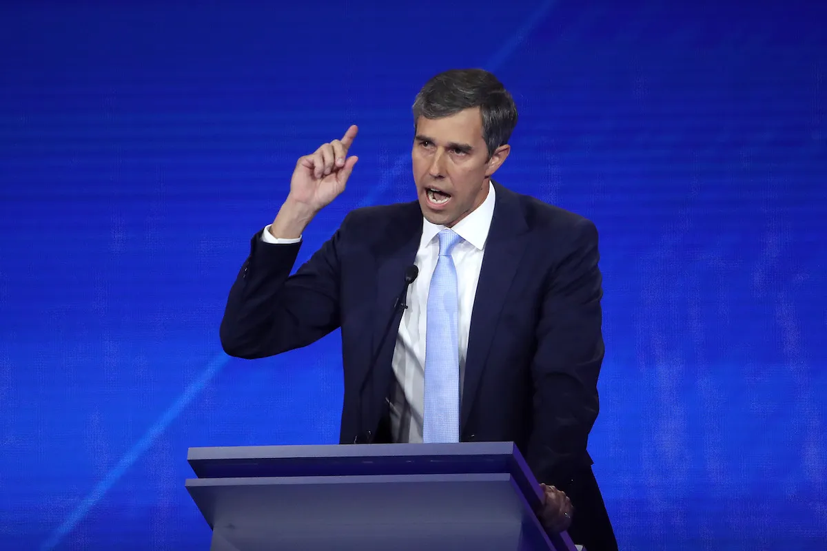 Democratic presidential candidate former Texas congressman Beto O'Rourke speaks during the Democratic Presidential Debate