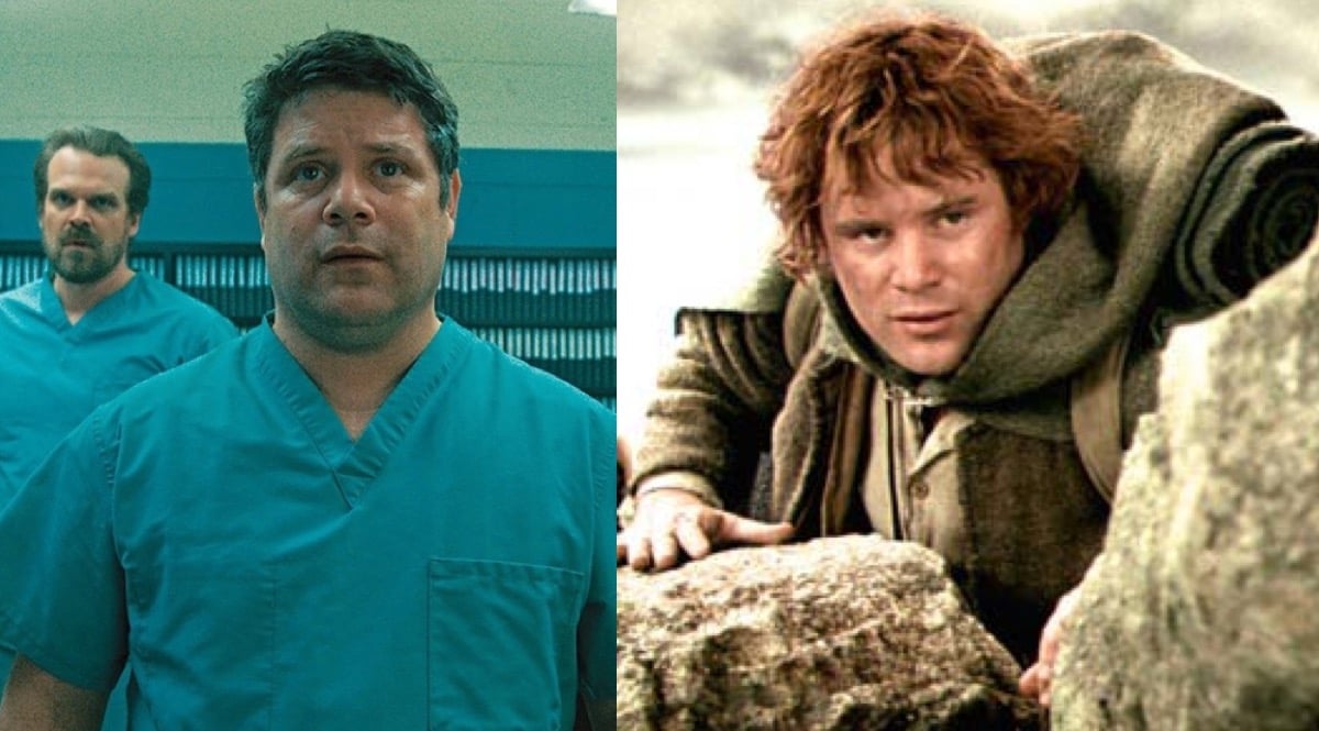 Sean Astin as Bob in Netflix's Stranger things and as Samwise Gamgee in the Lord of the Rings movies.