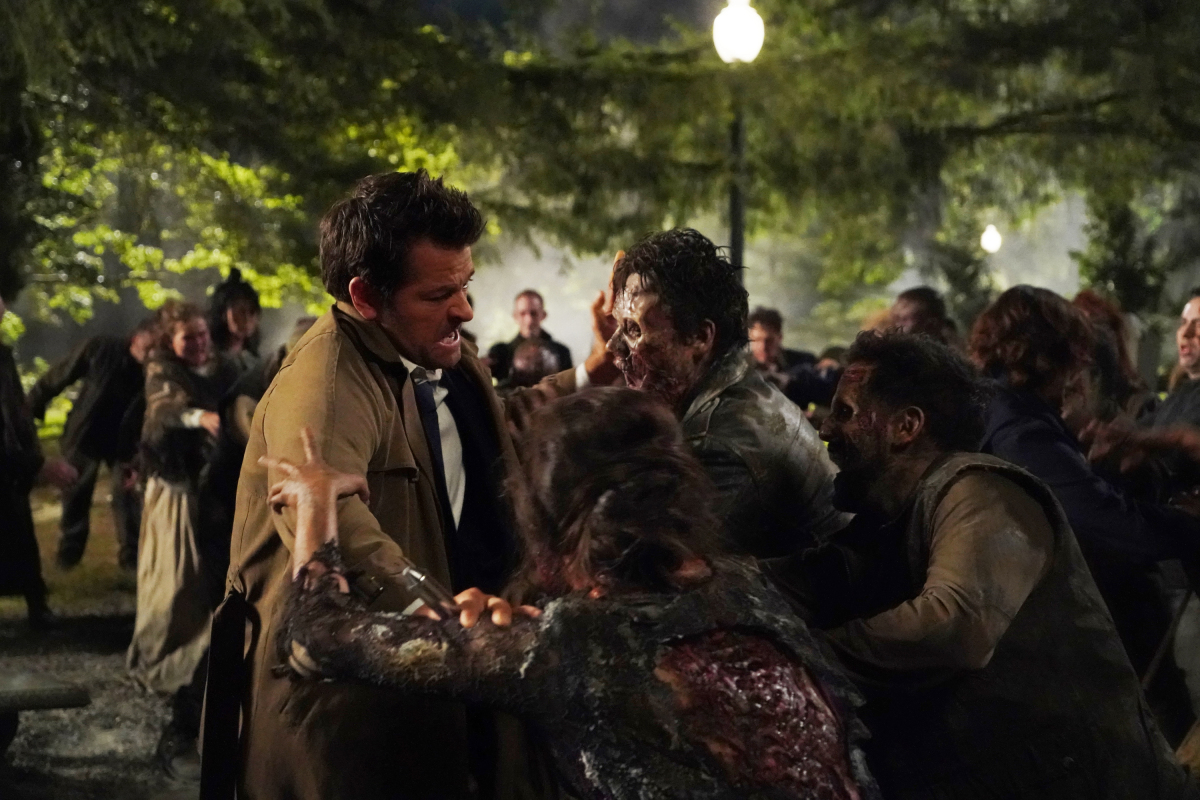 castiel fights hell zombies