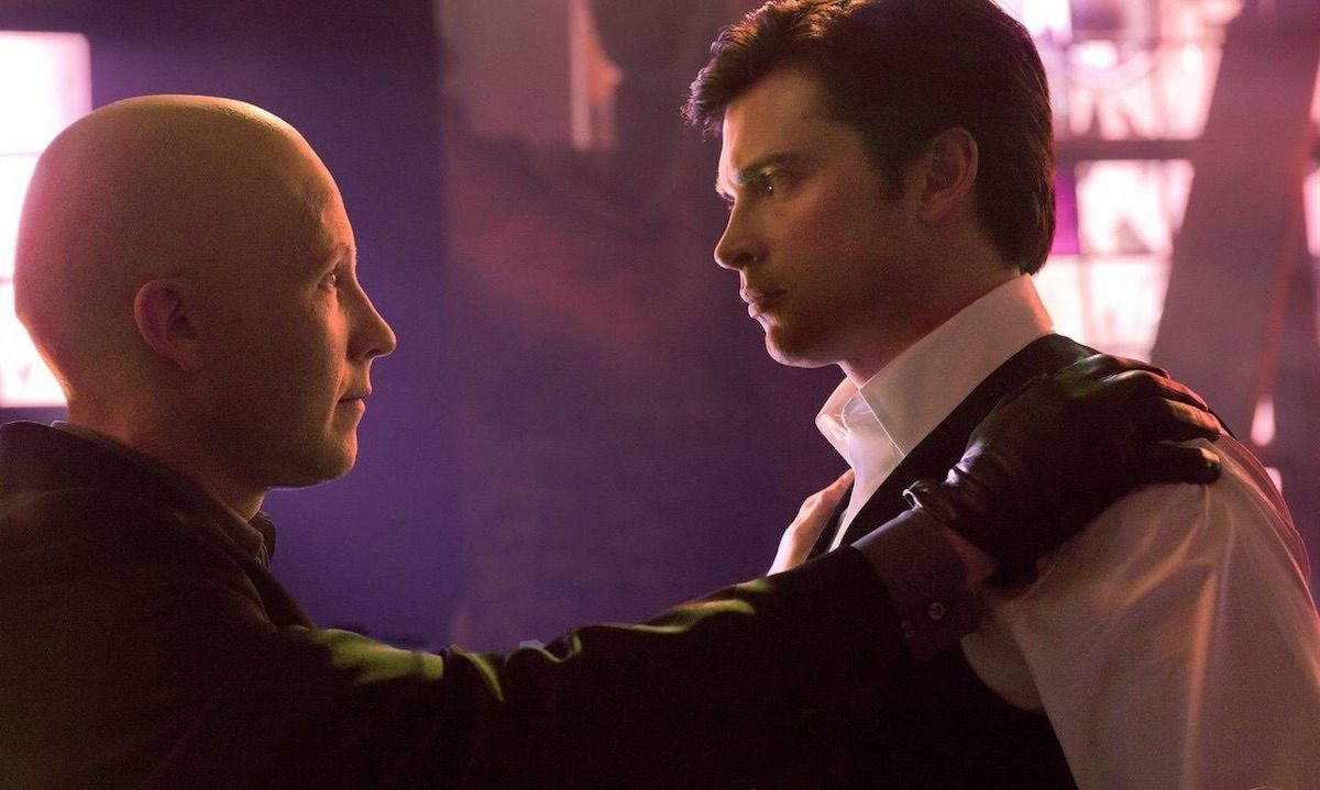 Michael Rosenbaum as Lex Luthor and Tom Welling as Clark Kent/Superman on Smallville