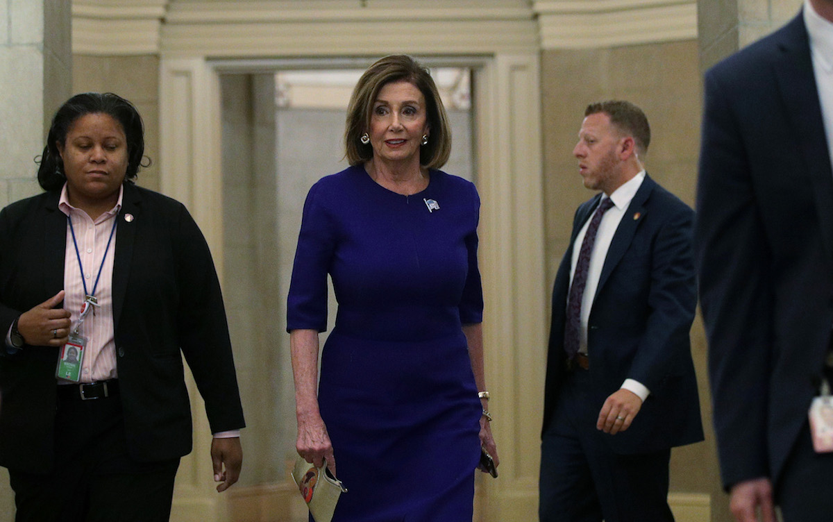 U.S. Speaker of the House Rep. Nancy Pelosi (D-CA) leaves her office at the Capitol