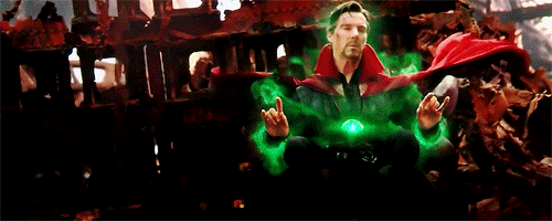 Dr. Strange looking at a bunch of futures