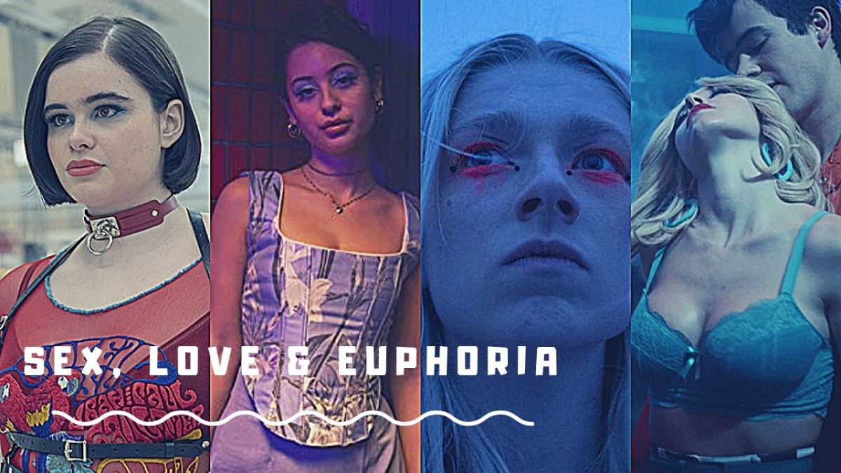 Alexa Demie in Euphoria (2019), Hunter Schafer in Euphoria (2019), Sydney Sweeney and Keean Johnson in Euphoria (2019), Barbie Ferreira in Euphoria (2019)