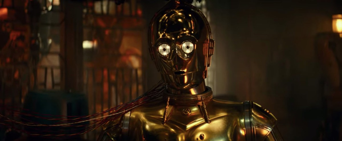 C-3PO in Star Wars: The Rise of Skywalker trailer.