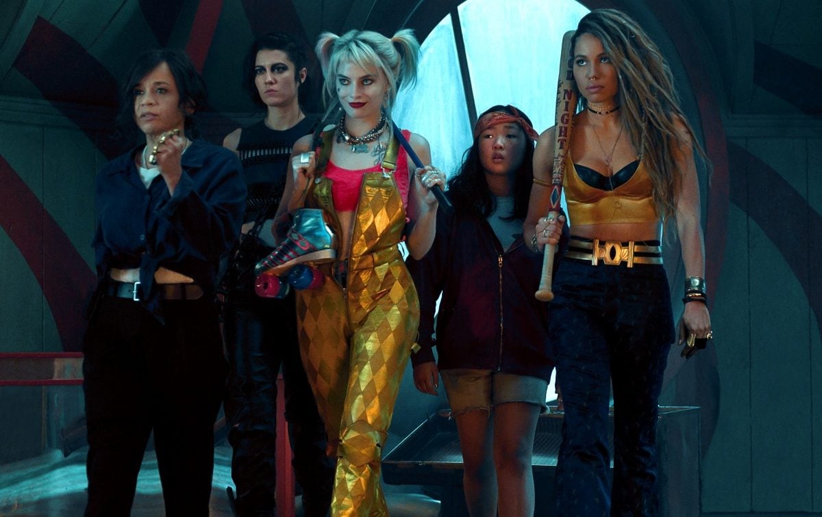 ROSIE PEREZ as Renee Montoya, MARY ELIZABETH WINSTEAD as Huntress, MARGOT ROBBIE as Harley Quinn, ELLA JAY BASCO as Cassandra Cain and JURNEE SMOLLETT-BELL as Black Canary in Warner Bros. Pictures’ “BIRDS OF PREY (AND THE FANTABULOUS EMANCIPATION OF ONE HARLEY QUINN),” a Warner Bros. Pictures release. Photo by Claudette Barius