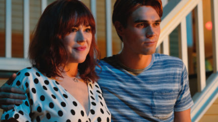Molly Ringwald and KJ Apa in Riverdale