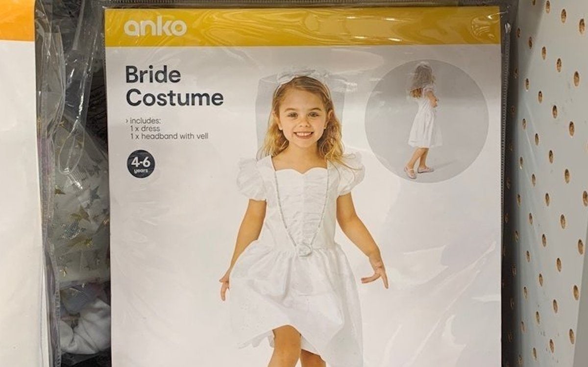 Hallowwen costume package for a young girl bride.