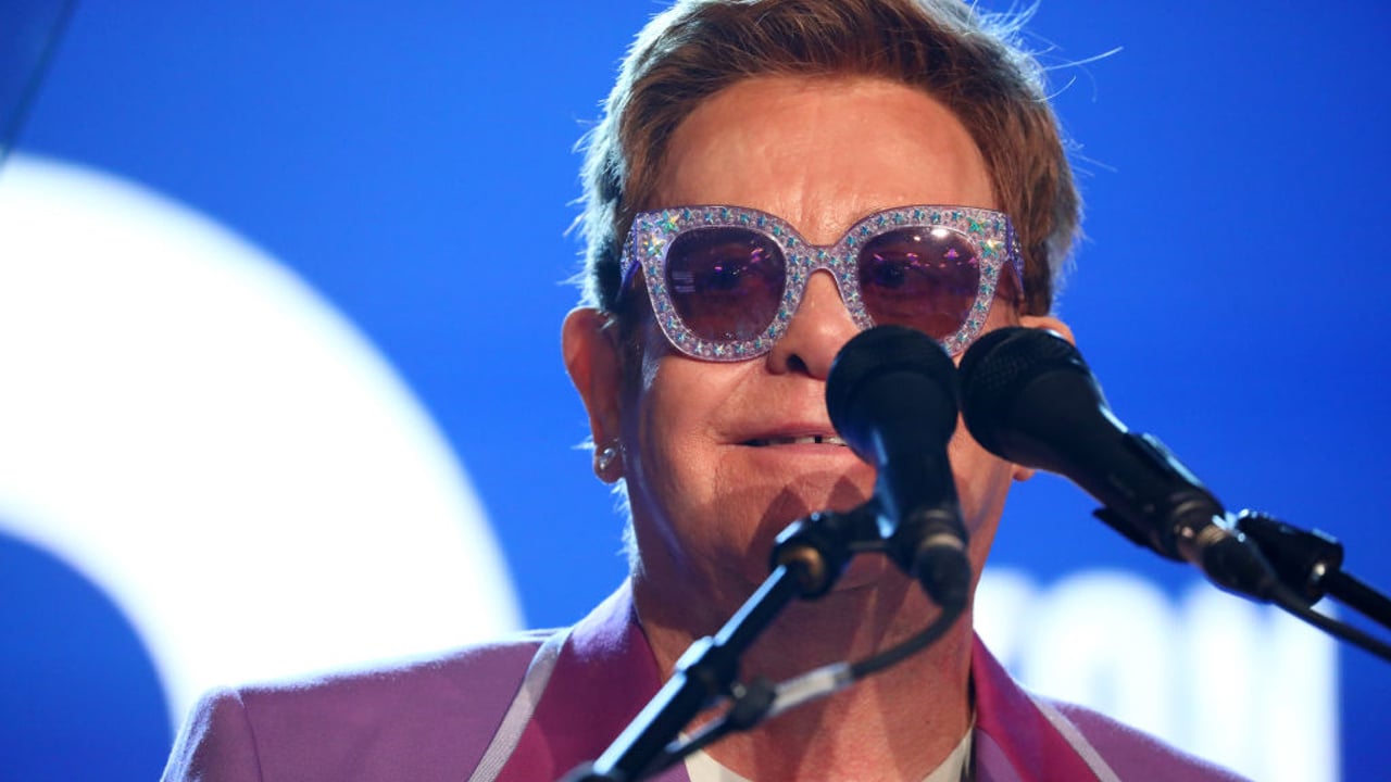 ANTIBES, FRANCE - JULY 24: Sir Elton John on stage during the first “Midsummer Party” hosted by Elton John and David Furnish to raise funds for the Elton John Aids Foundation at the Villa Dorane on July 24, 2019 in Antibes, France. (Photo by Tim P. Whitby/Getty Images for EJAF)