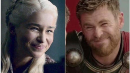 Daenerys and Thor make faces