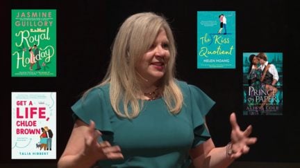 Jessica Van Slooten delivering her Romance is Feminist Ted Talk