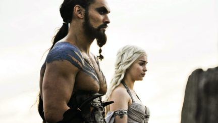 Jason Momoa and Emilia Clarke in Game of Thrones (2011)