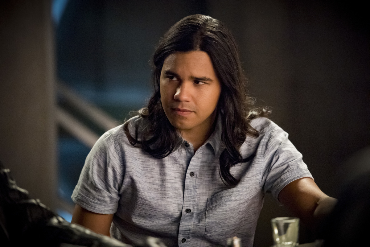 Cisco looking unhappy on The CW's The Flash.