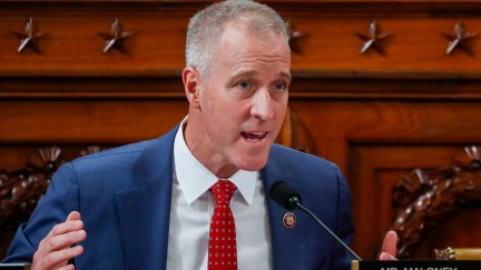 U.S. Rep. Sean Patrick Maloney (D-NY) questions U.S. Ambassador to the European Union Gordon Sondland during a House Intelligence Committee hearing