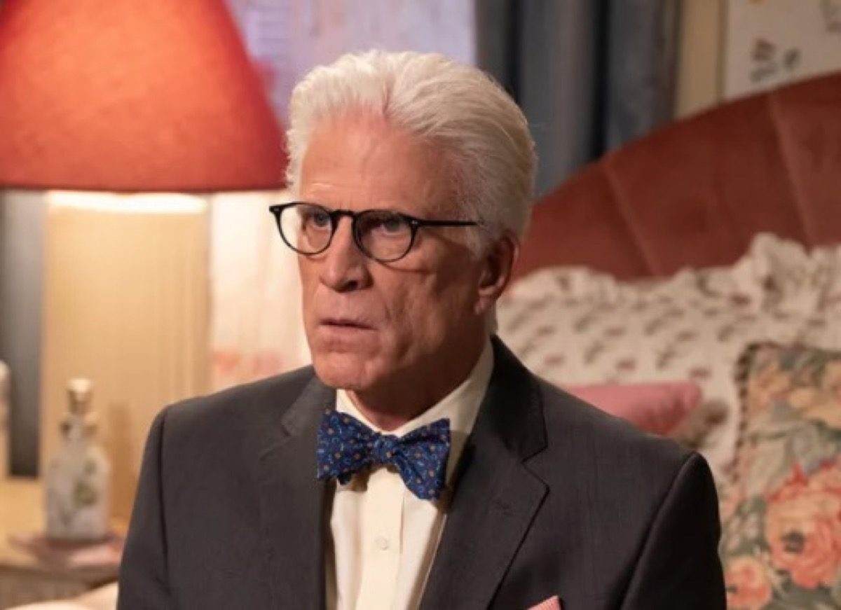 Michael looking scared on NBC's The Good Place.
