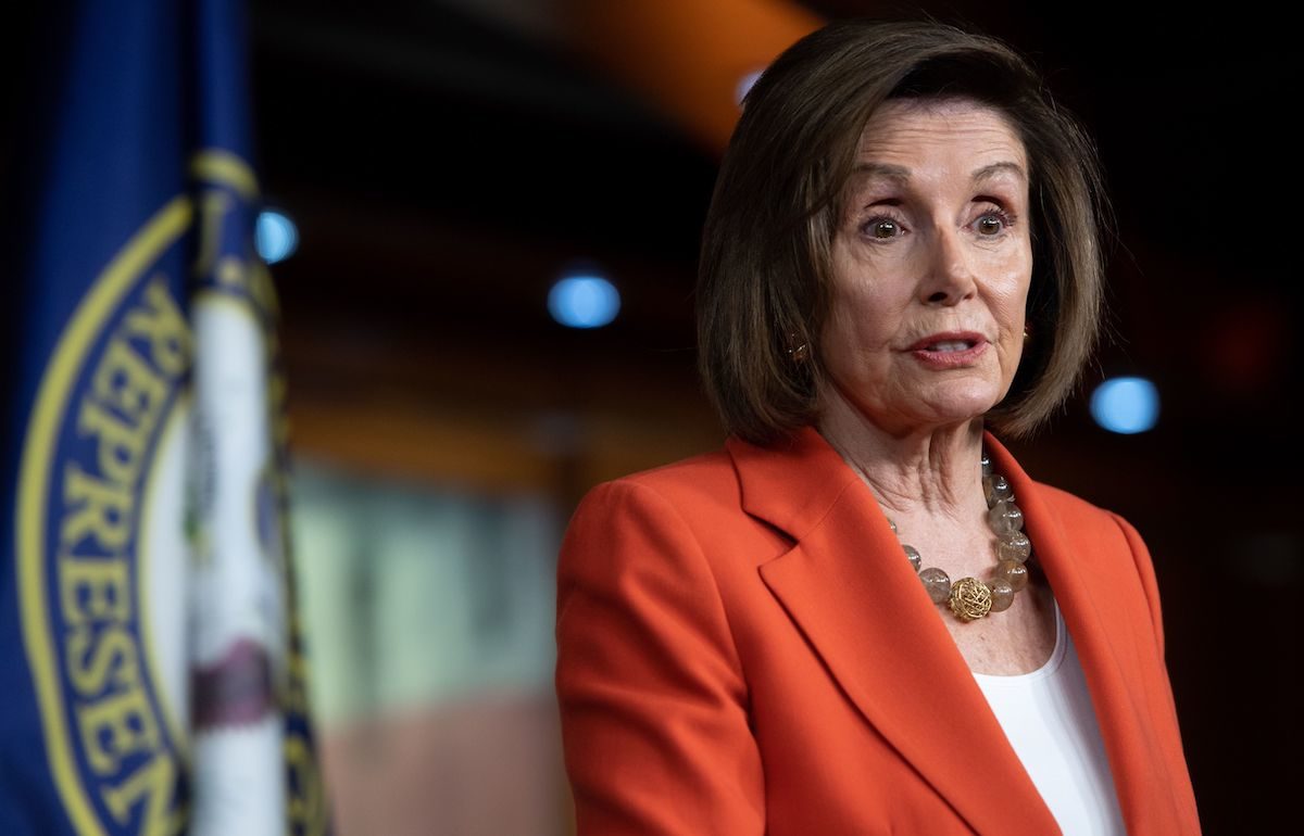 Speaker of the House Nancy Pelosi speaks during her weekly press conference on Capitol Hill