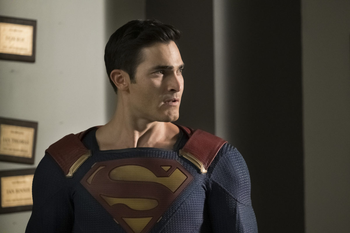 Batwoman -- "Crisis on Infinite Earths: Part Two" -- Image Number: BWN108d_0128.jpg -- Pictured: Tyler Hoechlin as Superman-- Photo: Katie Yu/The CW -- © 2019 The CW Network, LLC. All Rights Reserved.