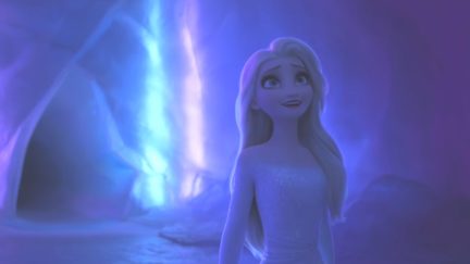 Elsa on the glacier in frozen 2