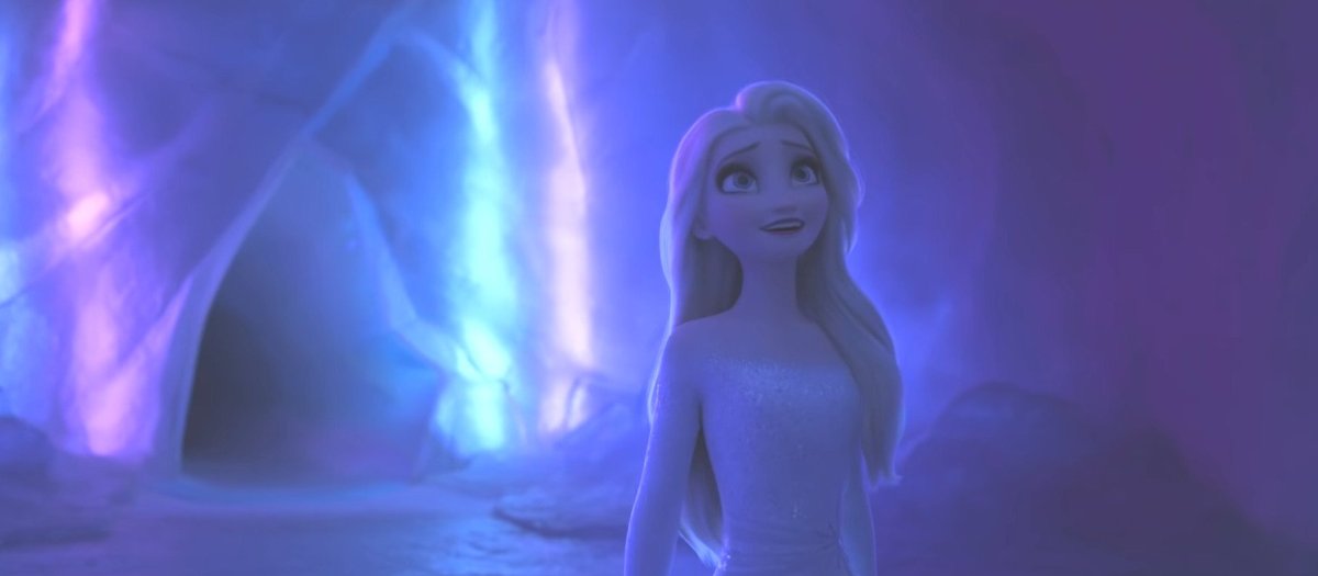 Elsa on the glacier in frozen 2