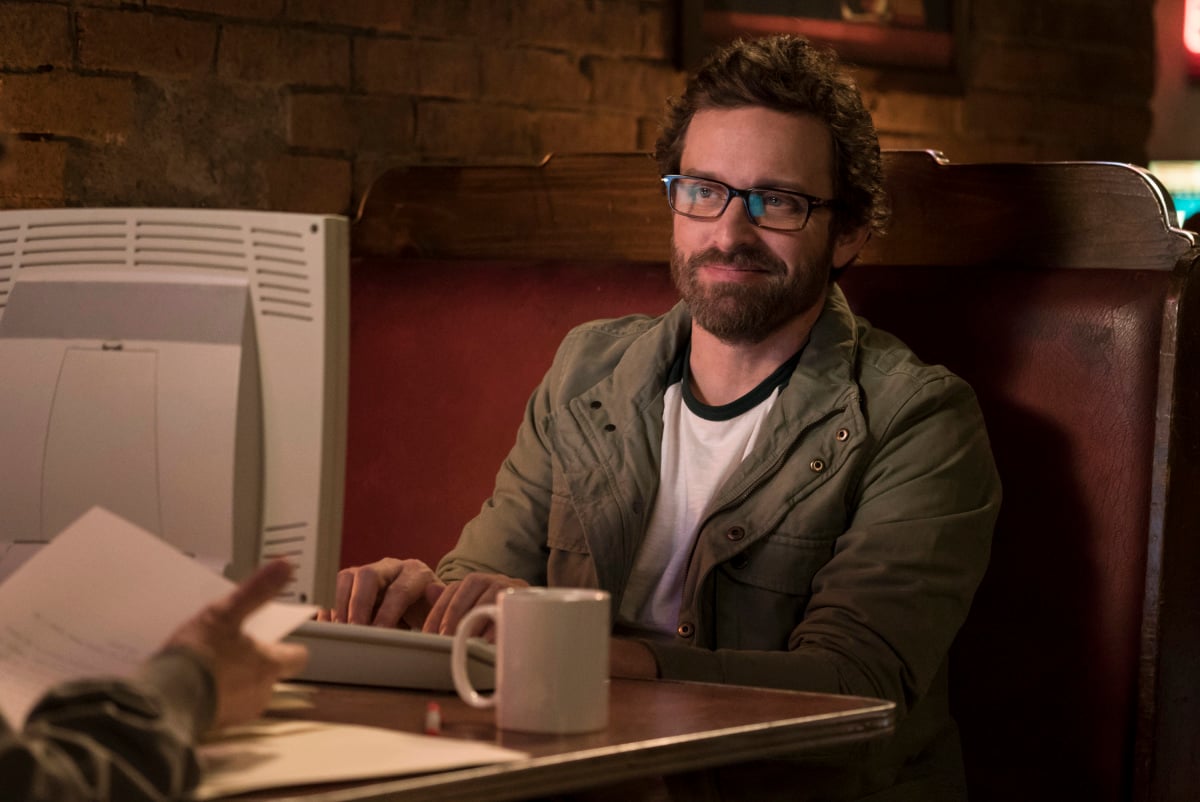 Supernatural -- "Don't Call Me Shurley" -- Image SN1120b_0314.jpg -- Pictured:  Rob Benedict as Chuck Shurley -- Photo: Katie Yu/The CW -- © 2016 The CW Network, LLC. All Rights Reserve