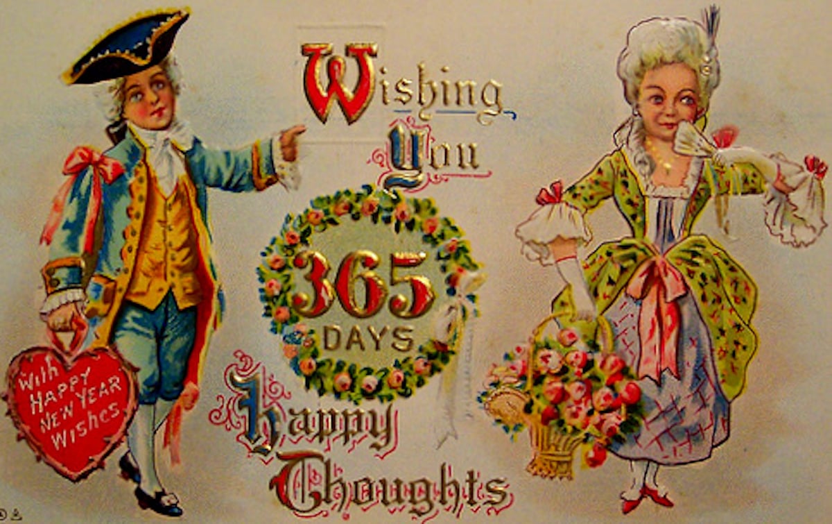 Happy New Year historical card