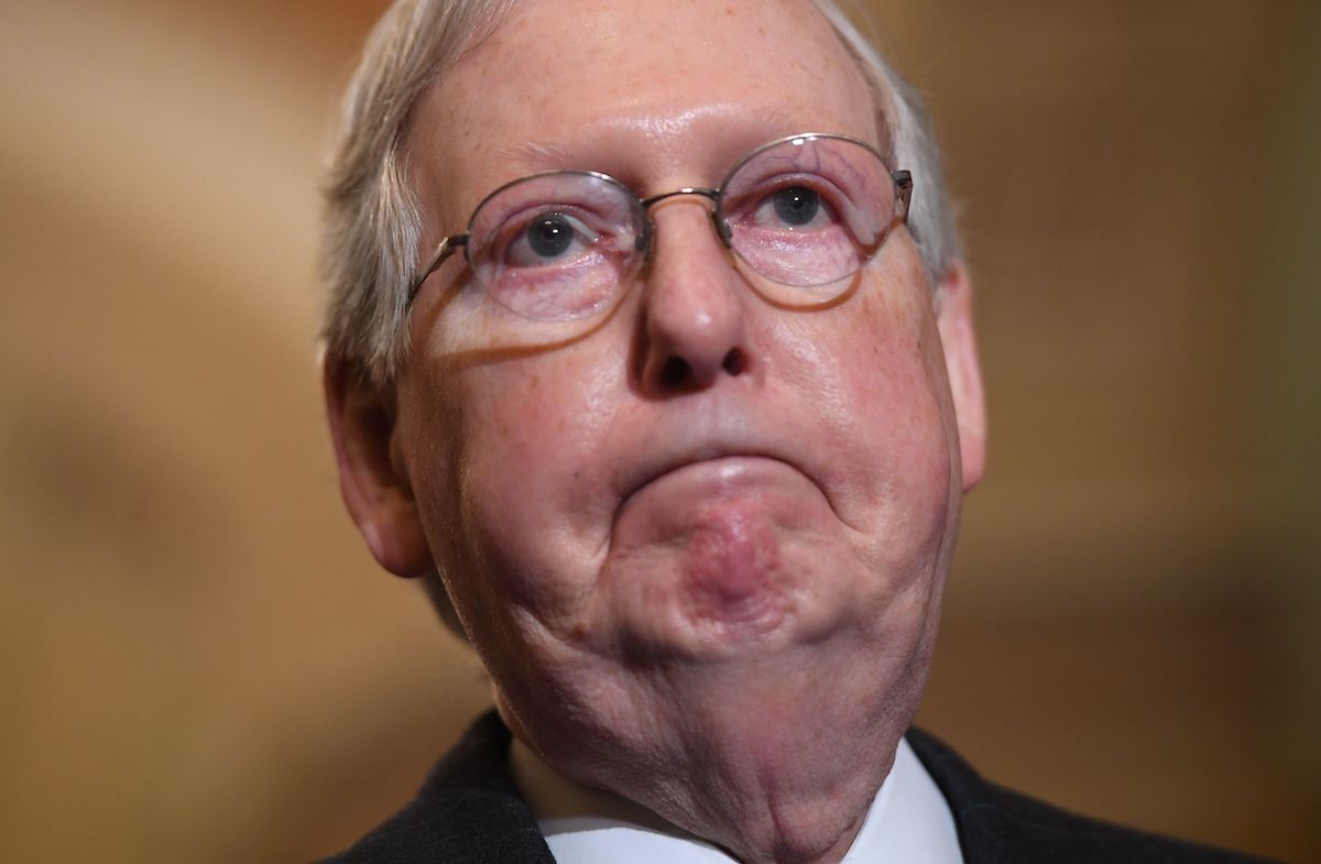Mitch McConnell looking especially turtle-like in a close-up.