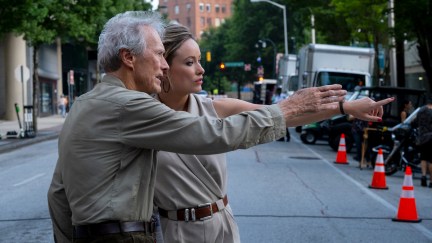 Clint Eastwood directs Olivia Wilde behind the scenes on Richard Jewell.