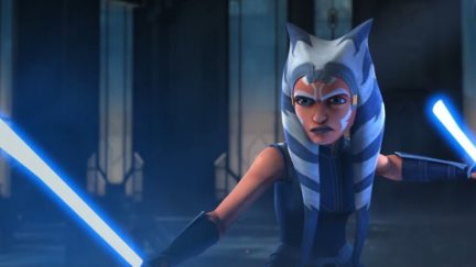 Ahsoka Tano readies to fight