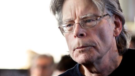 American author Stephen King poses for photographers on November 13, 2013 in Paris, before a book signing event dedicated to the release of his new book 