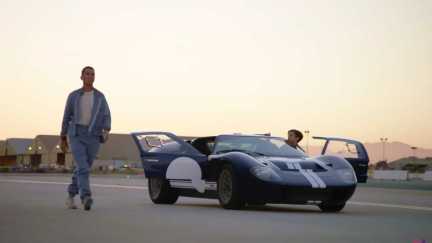 Christian Bale and Noah Jupe in Ford V. Ferrari
