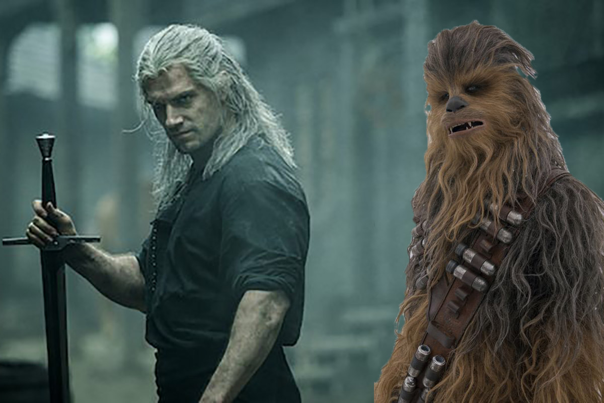 Geralt in the Witcher and Chewbacca