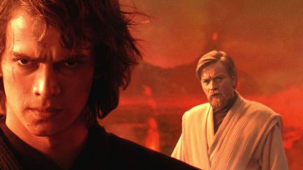 Anakin and Obi-Wan in Star Wars: Revenge of the Sith.