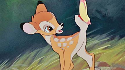 bambi with abutterfly on his tail