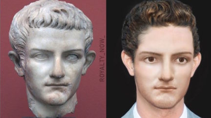 Caligula sculpture as modern picture