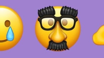 crying smiling groucho marx and pinched finger emojis