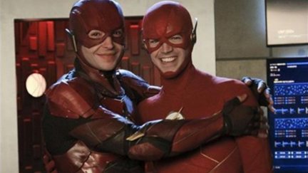 ezra miller and grant gustin as different flashes