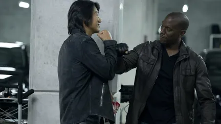 Sung Kang and Tyrese Gibson in Furious 6 (2013)