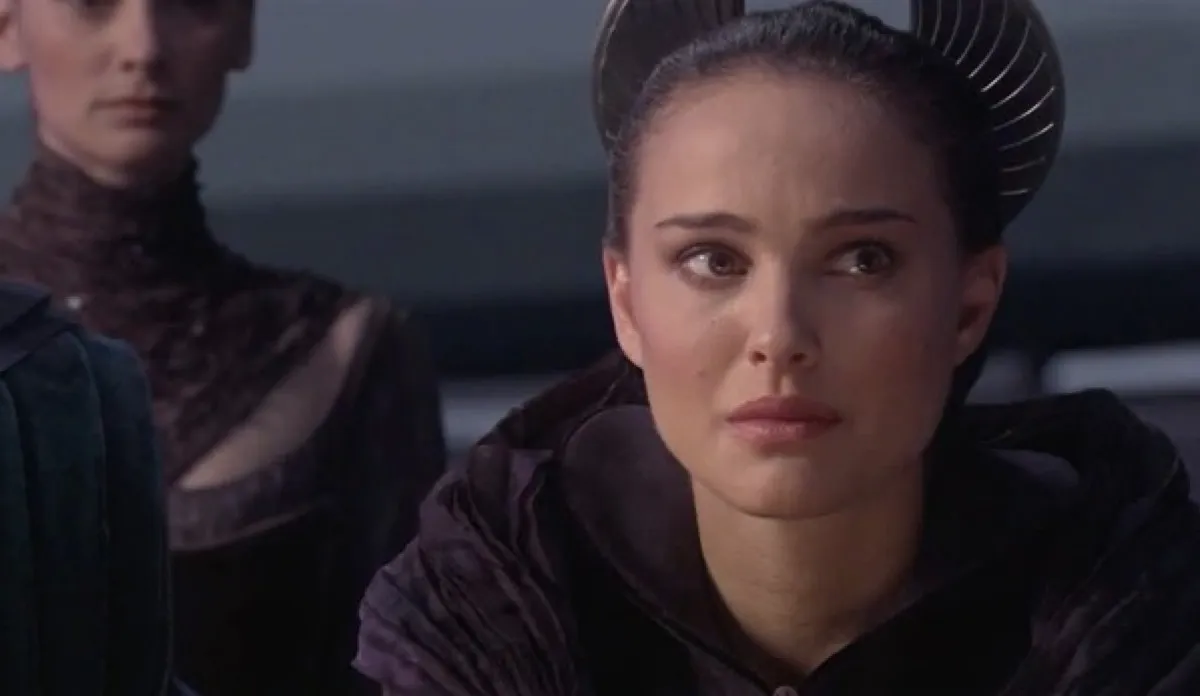 Padmé in the Senate in Star Wars: Revenge of the Sith.