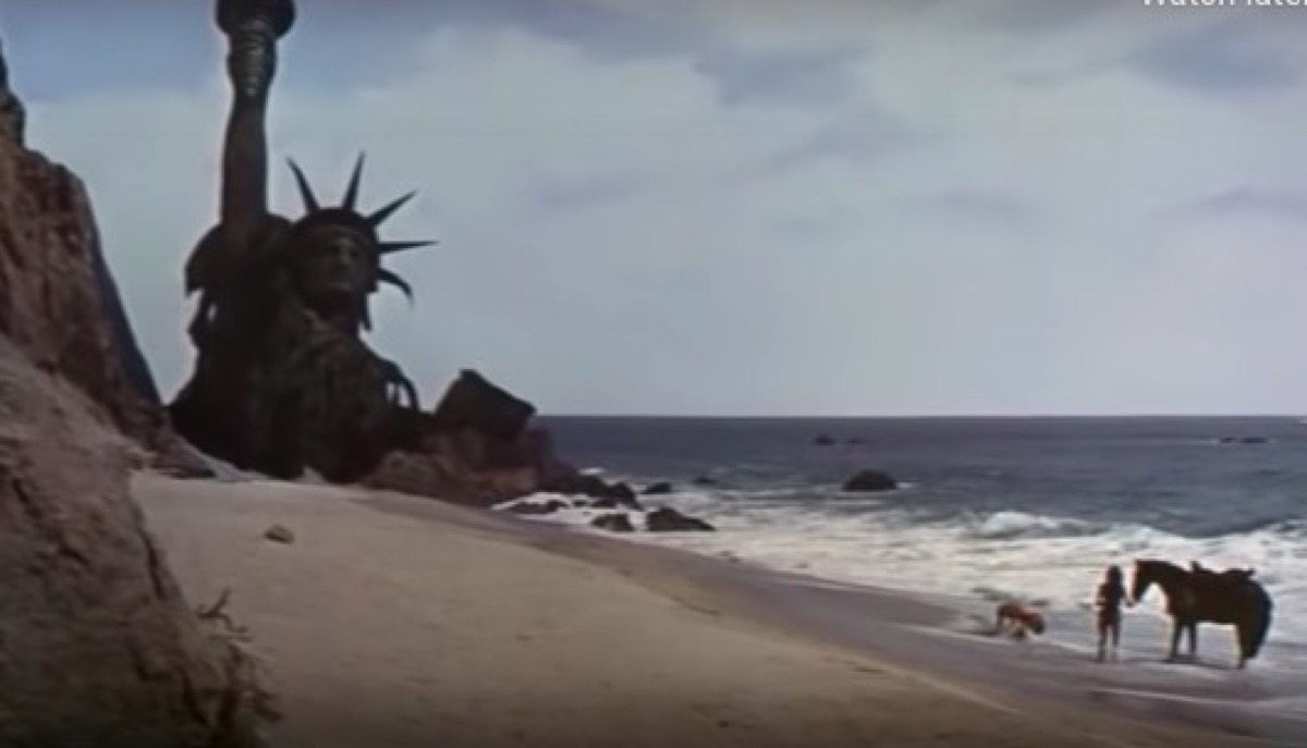 The statue of liberty at the Planet of the Apes ending.