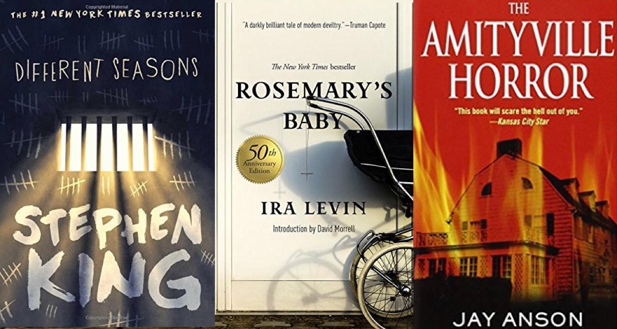 Different Seasons, Rosemary's Baby, and Amityville Horror book covers for Riverdale reading list.