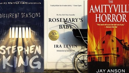 Different Seasons, Rosemary's Baby, and Amityville Horror book covers for Riverdale reading list.