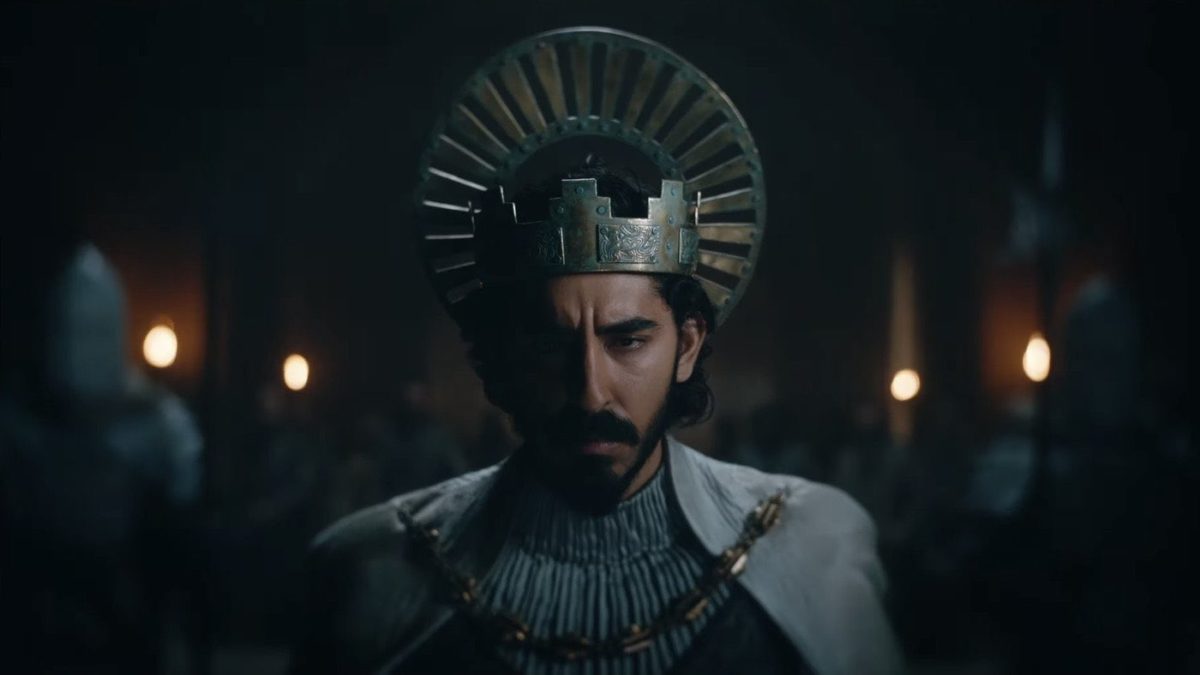 Dev Patel looks sad in the green knight
