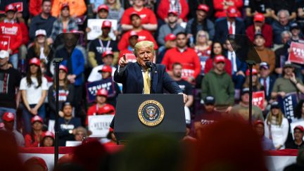COLORADO SPRINGS, CO - FEBRUARY 20: President Donald Trump speaks to supporters during a Keep America Great rally on February 20, 2020 in Colorado Springs, Colorado. Vice President Mike Pence and Sen. Cory Gardner, a first-term Republican up for reelection this year, joined Trump at the rally. (Photo by Michael Ciaglo/Getty Images)