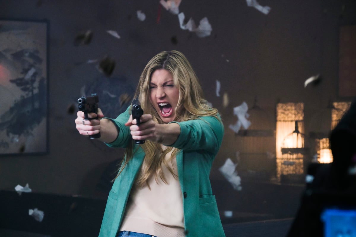 Legends of Tomorrow -- "Mortal Khanbat" -- Image Number: LGN505a_0467b.jpg -- Pictured: Jes Macallan as Ava Sharpe -- Photo: Jeff Weddell/The CW -- © 2020 The CW Network, LLC. All Rights Reserved.