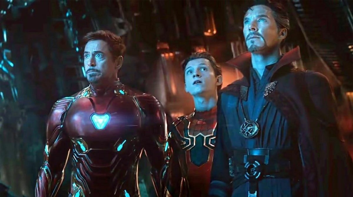Tony Stark, Peter Parker, and Stephen Strange