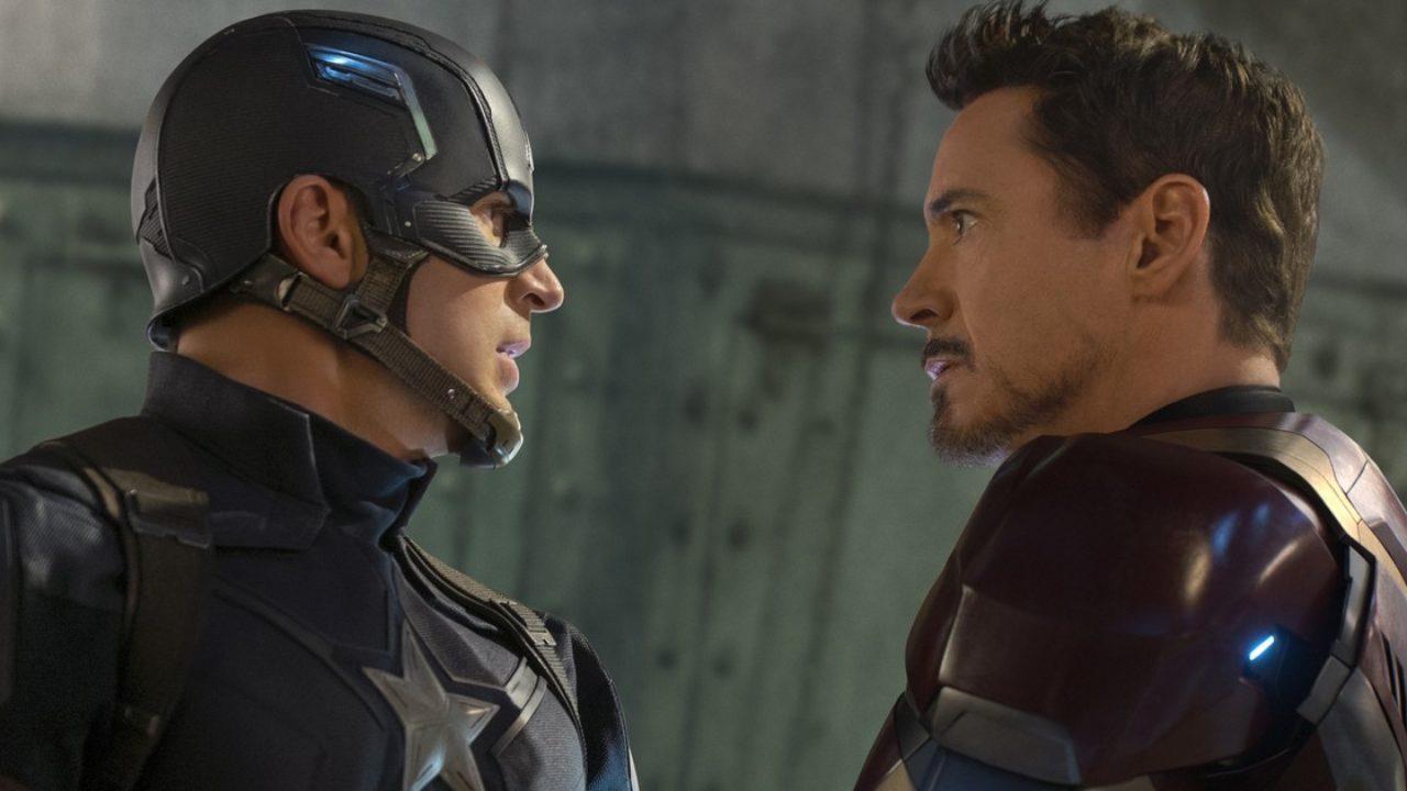 Tony Stark and Steve Rogers in Civil War