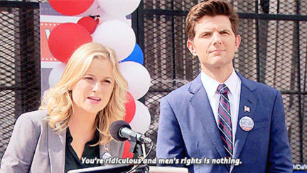 Leslie Knope says men's rights is nothing and she's right