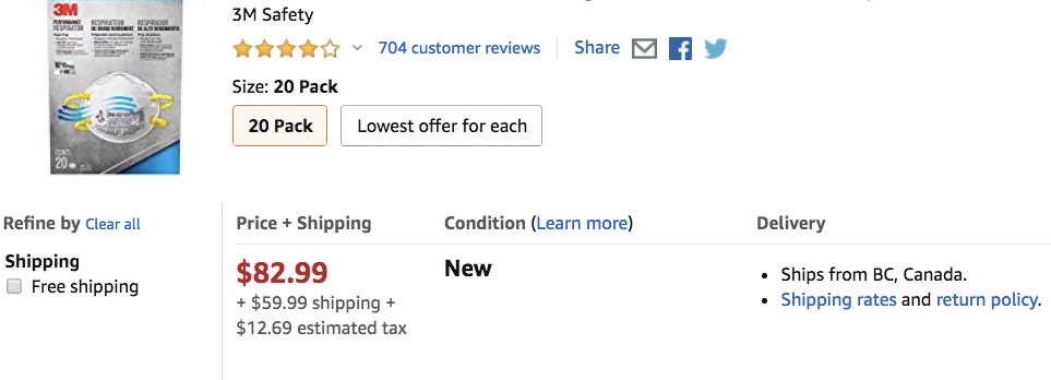 Amazon n95 3m particulate mask