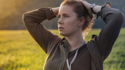 Amy Adams in Arrival looking exhausted.